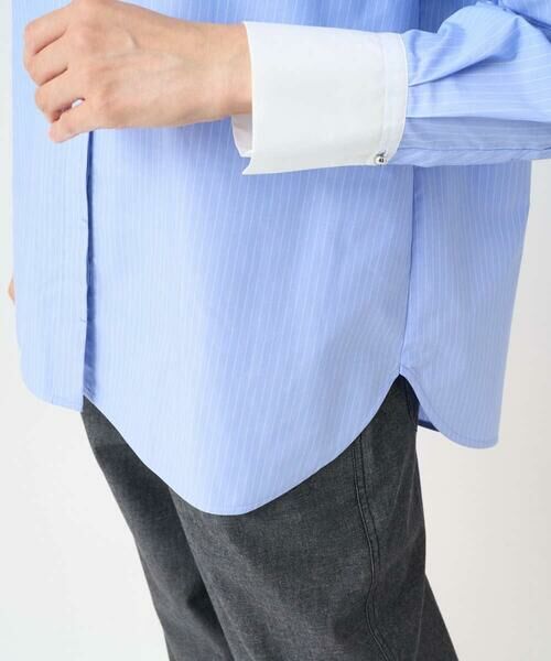 GEORGES RECH / ジョルジュ・レッシュ シャツ・ブラウス | [日本製]タイプライターストライプバンドカラーシャツ | 詳細8