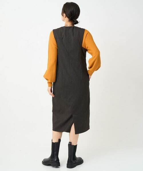 GEORGES RECH / ジョルジュ・レッシュ ロング・マキシ丈スカート | ストライプVネックジャンパースカート | 詳細18