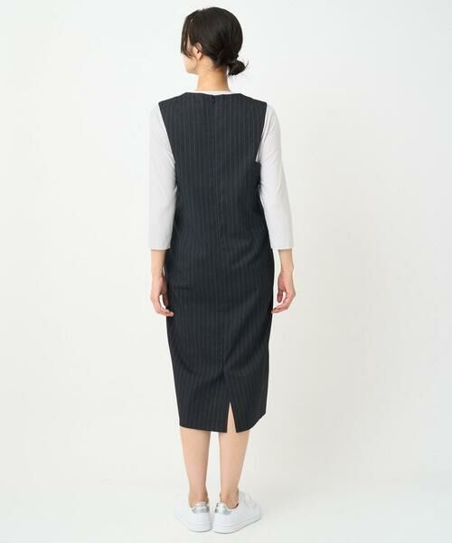 GEORGES RECH / ジョルジュ・レッシュ ロング・マキシ丈スカート | ストライプVネックジャンパースカート | 詳細3