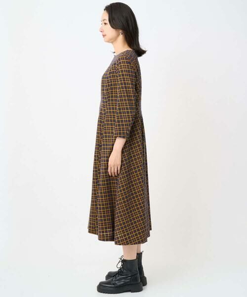 GEORGES RECH / ジョルジュ・レッシュ ロング・マキシ丈ワンピース | Aラインオパールチェックワンピース | 詳細2