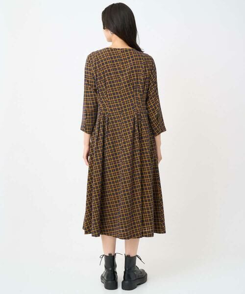 GEORGES RECH / ジョルジュ・レッシュ ロング・マキシ丈ワンピース | Aラインオパールチェックワンピース | 詳細3