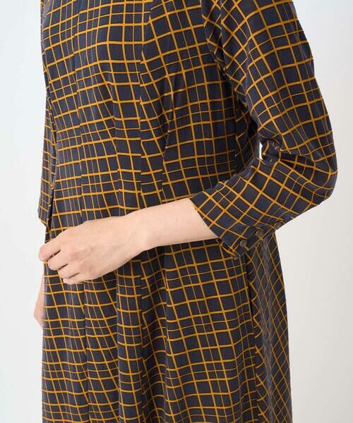 GEORGES RECH / ジョルジュ・レッシュ ロング・マキシ丈ワンピース | Aラインオパールチェックワンピース | 詳細6