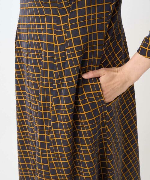 GEORGES RECH / ジョルジュ・レッシュ ロング・マキシ丈ワンピース | Aラインオパールチェックワンピース | 詳細7