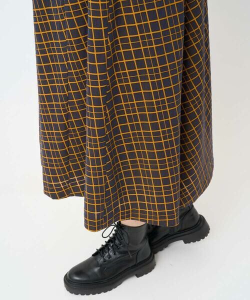 GEORGES RECH / ジョルジュ・レッシュ ロング・マキシ丈ワンピース | Aラインオパールチェックワンピース | 詳細8