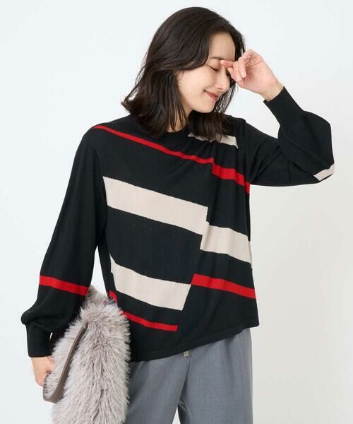 GEORGES RECH / ジョルジュ・レッシュ ニット・セーター | レクタングルインターシャニット | 詳細10