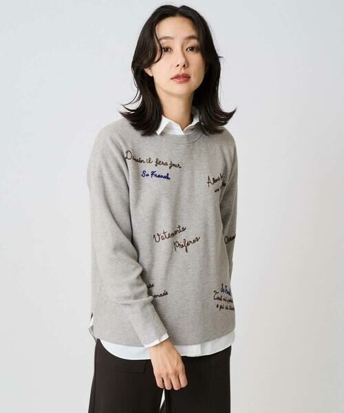 GEORGES RECH / ジョルジュ・レッシュ ニット・セーター | ロゴ刺繍ウールニット | 詳細1