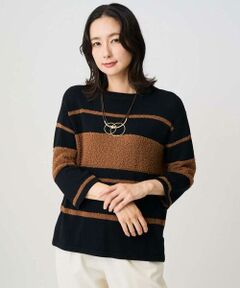 GEORGES RECH / ジョルジュ・レッシュ ニット・セーター | スラブボーダー8分袖ニット