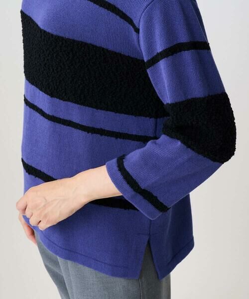 GEORGES RECH / ジョルジュ・レッシュ ニット・セーター | スラブボーダー8分袖ニット | 詳細10