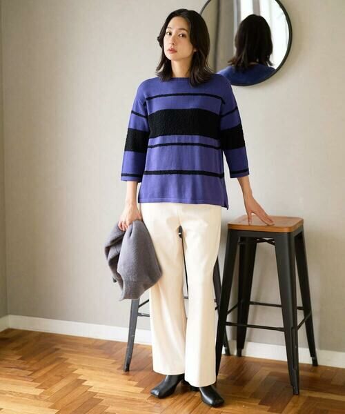 GEORGES RECH / ジョルジュ・レッシュ ニット・セーター | スラブボーダー8分袖ニット | 詳細14