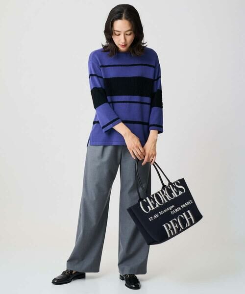 GEORGES RECH / ジョルジュ・レッシュ ニット・セーター | スラブボーダー8分袖ニット | 詳細18