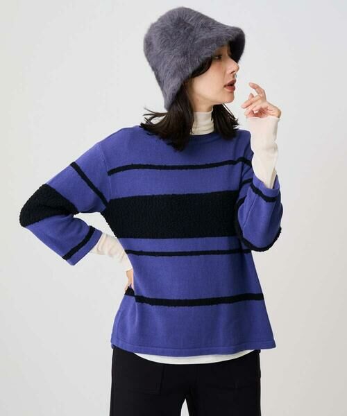 GEORGES RECH / ジョルジュ・レッシュ ニット・セーター | スラブボーダー8分袖ニット | 詳細2