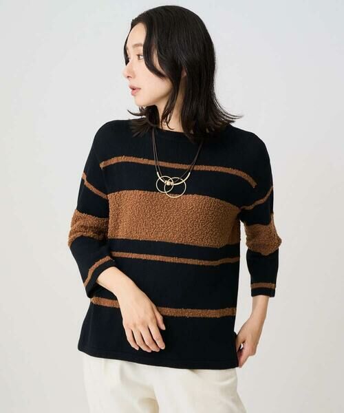 GEORGES RECH / ジョルジュ・レッシュ ニット・セーター | スラブボーダー8分袖ニット | 詳細3