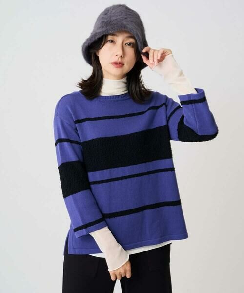 GEORGES RECH / ジョルジュ・レッシュ ニット・セーター | スラブボーダー8分袖ニット | 詳細4