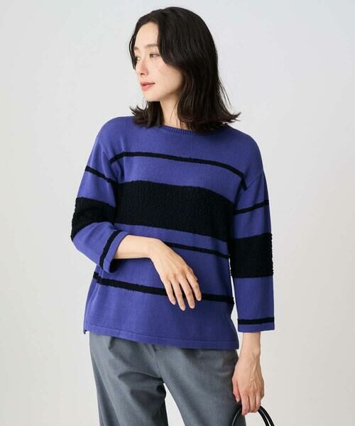 GEORGES RECH / ジョルジュ・レッシュ ニット・セーター | スラブボーダー8分袖ニット | 詳細5