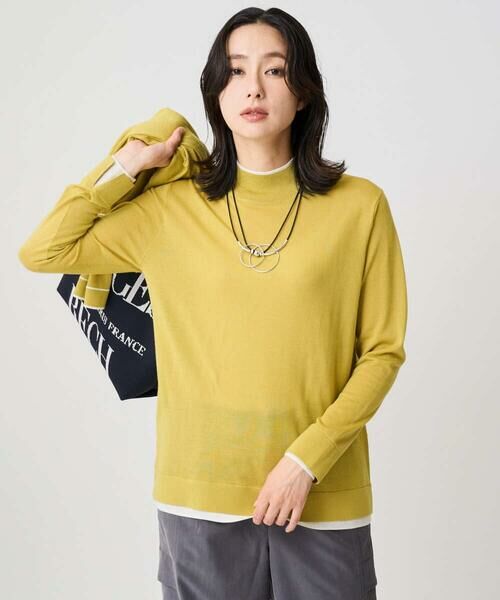 GEORGES RECH / ジョルジュ・レッシュ ニット・セーター | [アンサンブル対応]ウォッシャブルウールセミハイネックニット | 詳細2