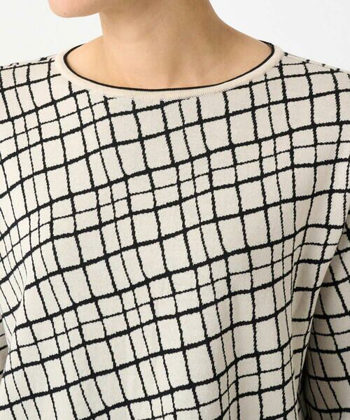 GEORGES RECH / ジョルジュ・レッシュ ニット・セーター | [日本製]配色デザイン8分袖ジャージーニット | 詳細8