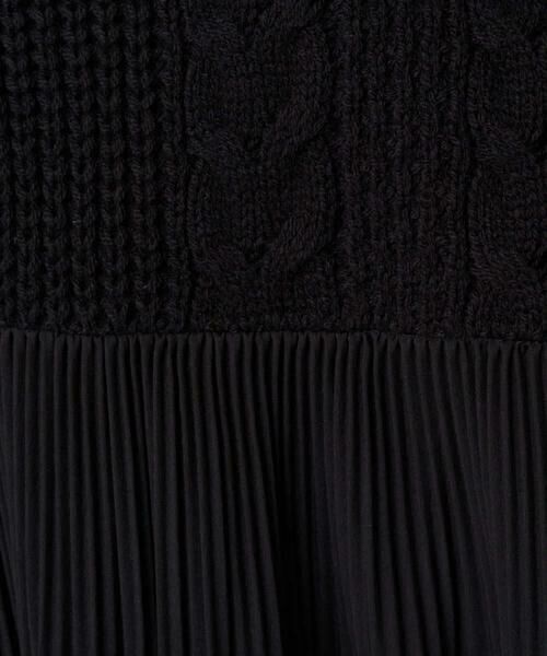 GEORGES RECH / ジョルジュ・レッシュ ニット・セーター | プリーツ切替ケーブルチュニックニット | 詳細11