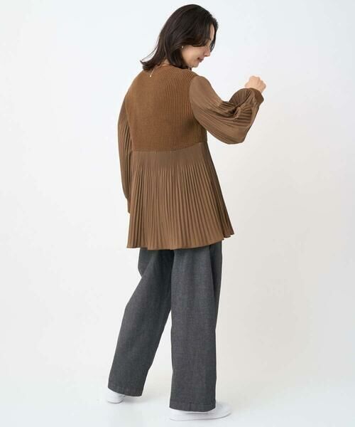 GEORGES RECH / ジョルジュ・レッシュ ニット・セーター | プリーツ切替ケーブルチュニックニット | 詳細14