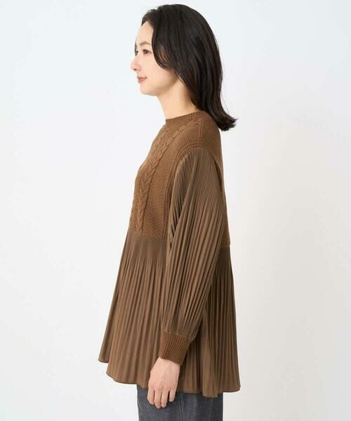 GEORGES RECH / ジョルジュ・レッシュ ニット・セーター | プリーツ切替ケーブルチュニックニット | 詳細5