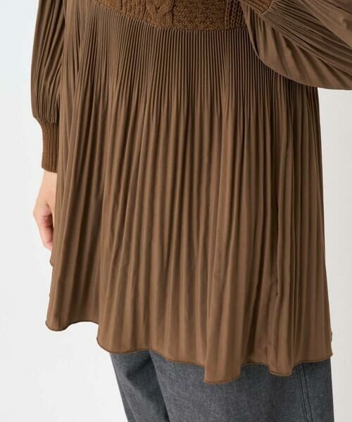 GEORGES RECH / ジョルジュ・レッシュ ニット・セーター | プリーツ切替ケーブルチュニックニット | 詳細9