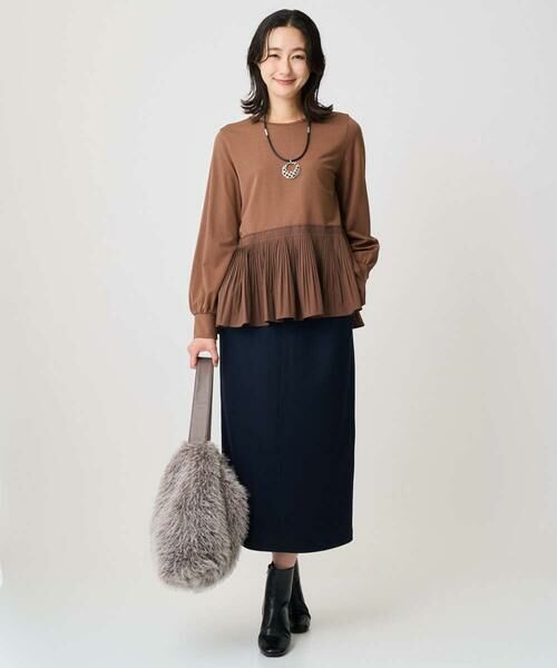 GEORGES RECH / ジョルジュ・レッシュ ロング・マキシ丈スカート | ストレッチダンボールセミタイトスカート | 詳細15