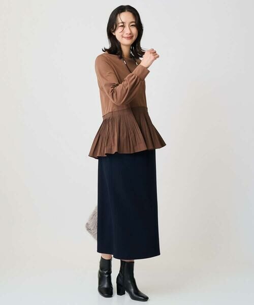 GEORGES RECH / ジョルジュ・レッシュ ロング・マキシ丈スカート | ストレッチダンボールセミタイトスカート | 詳細16