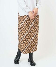 GEORGES RECH / ジョルジュ・レッシュ ロング・マキシ丈スカート | [日本製]フェザーナロータイトチェックスカート