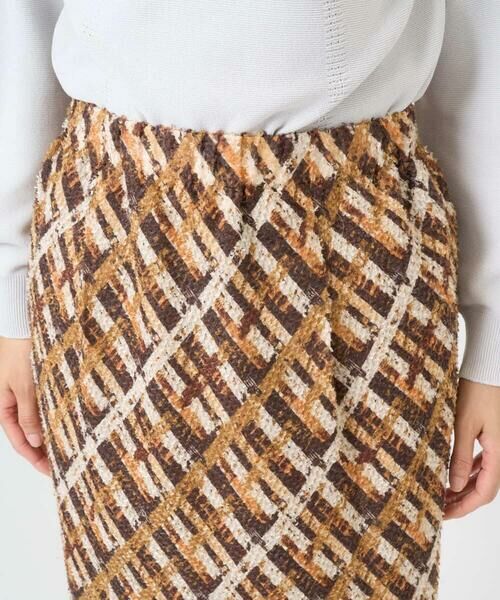 GEORGES RECH / ジョルジュ・レッシュ ロング・マキシ丈スカート | [日本製]フェザーナロータイトチェックスカート | 詳細5