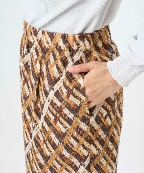 GEORGES RECH / ジョルジュ・レッシュ ロング・マキシ丈スカート | [日本製]フェザーナロータイトチェックスカート | 詳細6