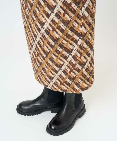 GEORGES RECH / ジョルジュ・レッシュ ロング・マキシ丈スカート | [日本製]フェザーナロータイトチェックスカート | 詳細7