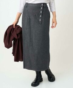 GEORGES RECH / ジョルジュ・レッシュ ロング・マキシ丈スカート | [セットアップ対応]セミタイトブラックデニムスカート