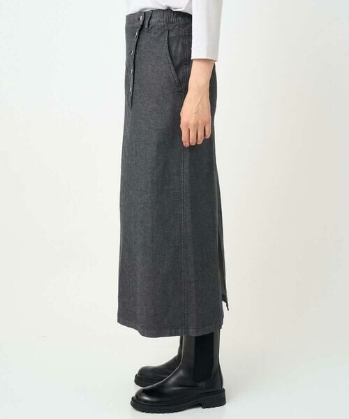 GEORGES RECH / ジョルジュ・レッシュ ロング・マキシ丈スカート | [セットアップ対応]セミタイトブラックデニムスカート | 詳細3