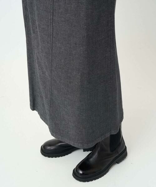 GEORGES RECH / ジョルジュ・レッシュ ロング・マキシ丈スカート | [セットアップ対応]セミタイトブラックデニムスカート | 詳細8