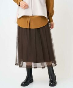 GEORGES RECH / ジョルジュ・レッシュ ロング・マキシ丈スカート | シアーチュールギャザースカート