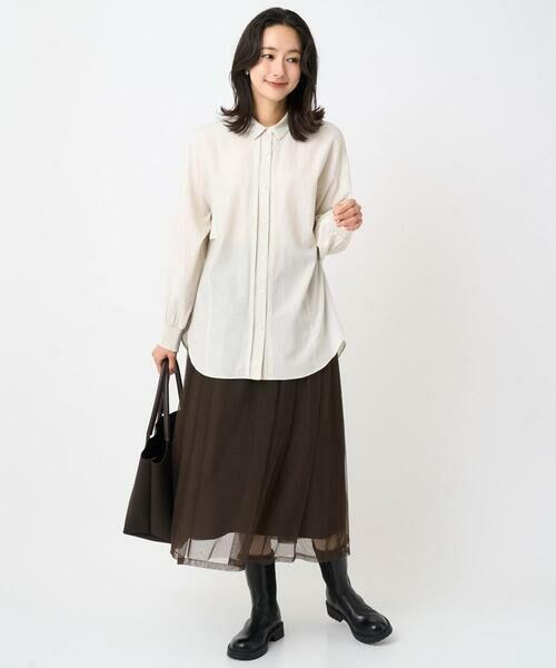 GEORGES RECH / ジョルジュ・レッシュ ロング・マキシ丈スカート | シアーチュールギャザースカート | 詳細11