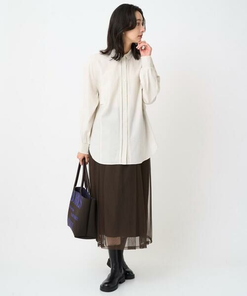 GEORGES RECH / ジョルジュ・レッシュ ロング・マキシ丈スカート | シアーチュールギャザースカート | 詳細12