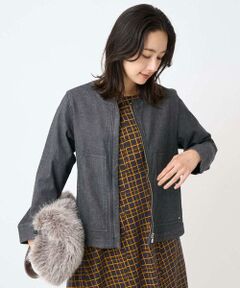 GEORGES RECH / ジョルジュ・レッシュ セットアップ | [セットアップ対応]ノーカラーブラックデニムブルゾン