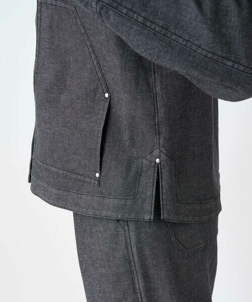GEORGES RECH / ジョルジュ・レッシュ セットアップ | [セットアップ対応]ノーカラーブラックデニムブルゾン | 詳細10