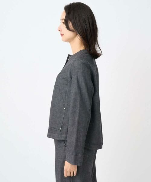 GEORGES RECH / ジョルジュ・レッシュ セットアップ | [セットアップ対応]ノーカラーブラックデニムブルゾン | 詳細4