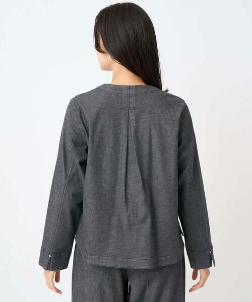 GEORGES RECH / ジョルジュ・レッシュ セットアップ | [セットアップ対応]ノーカラーブラックデニムブルゾン | 詳細5