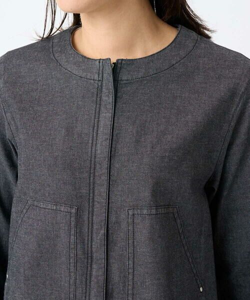 GEORGES RECH / ジョルジュ・レッシュ セットアップ | [セットアップ対応]ノーカラーブラックデニムブルゾン | 詳細6