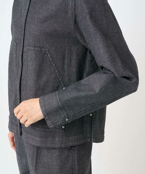 GEORGES RECH / ジョルジュ・レッシュ セットアップ | [セットアップ対応]ノーカラーブラックデニムブルゾン | 詳細7