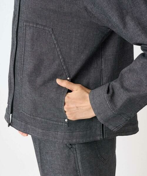 GEORGES RECH / ジョルジュ・レッシュ セットアップ | [セットアップ対応]ノーカラーブラックデニムブルゾン | 詳細9