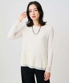 GEORGES RECH / ジョルジュ・レッシュ カットソー | カシミヤフレアチュールプルオーバー