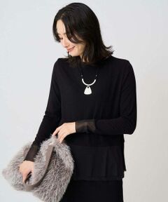 GEORGES RECH / ジョルジュ・レッシュ カットソー | カシミヤフレアチュールプルオーバー