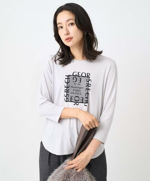 GEORGES RECH/ジョルジュ・レッシュ ベア天竺ロゴプルオーバー ライトグレー M