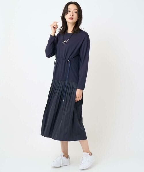 GEORGES RECH / ジョルジュ・レッシュ ロング・マキシ丈ワンピース | ジャージータフタコンビワンピース | 詳細11