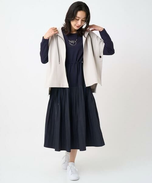 GEORGES RECH / ジョルジュ・レッシュ ロング・マキシ丈ワンピース | ジャージータフタコンビワンピース | 詳細12