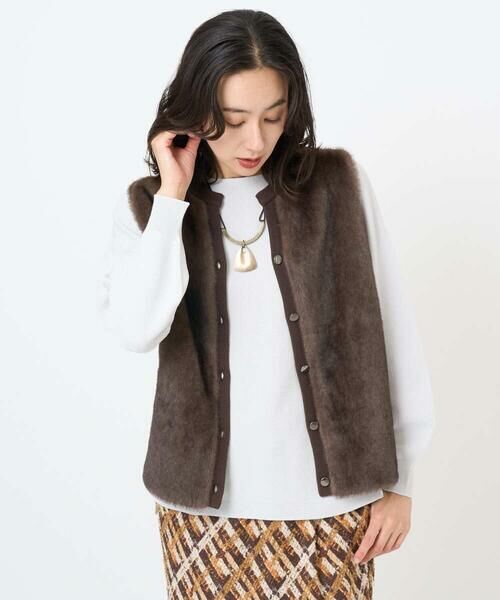 GEORGES RECH / ジョルジュ・レッシュ ベスト | フェイクファーニットベスト | 詳細4