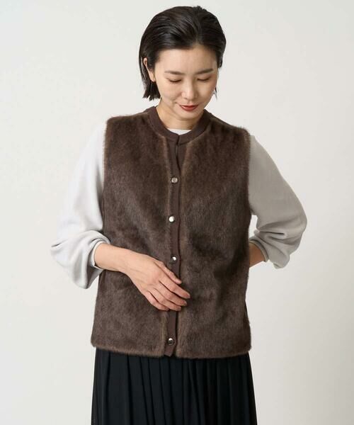 GEORGES RECH / ジョルジュ・レッシュ ベスト | フェイクファーニットベスト | 詳細5